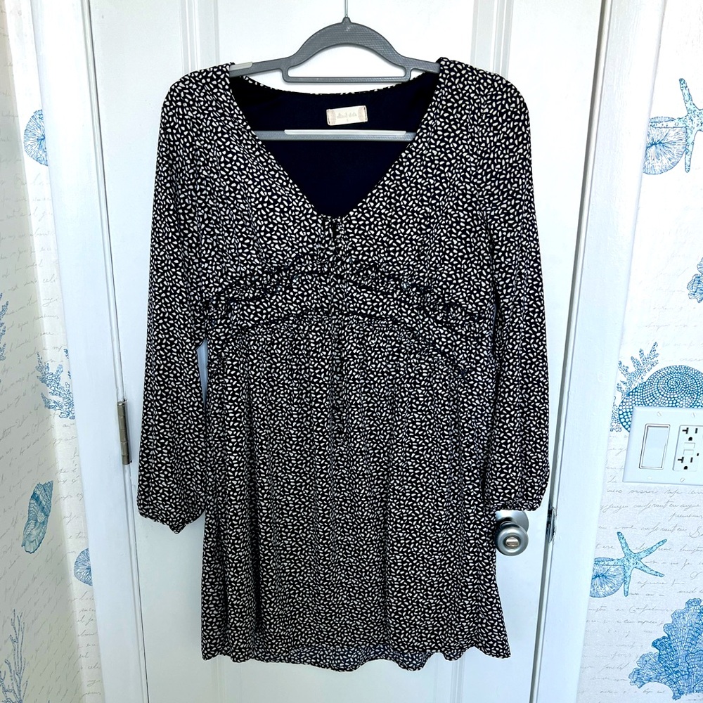 Black and White Patterned Dress